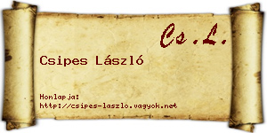 Csipes László névjegykártya