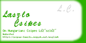 laszlo csipes business card